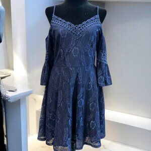 Juniors Navy Blue 3/4 Sleeve Dress - size 11